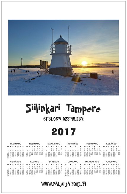 Siilinkari Seinä kalenteri Siilinkari Seinä kalenteri
